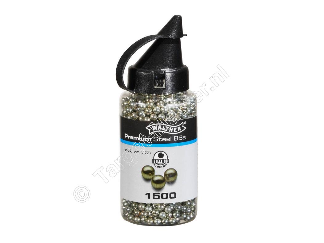 Walther Premium Steel BB 4.50mm Airgun Pellets container of 1500